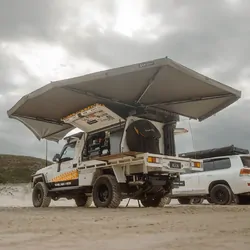 Tuff Terrain 270 LHS Free Standing Awning With Dimmable LEDs & Triple T Bracket Combo