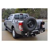 Twin Rear Spare Wheel Carrier to Suit Ford Ranger PX Dual Cab 4WD 10/2011-Onward