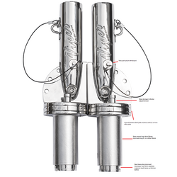 Viper Xtreme Outrigger Bases, 3 Stage Poles & Lines Bundle - Deck Mount