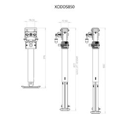 Ark XO Drop Down Corner Steady 850mm