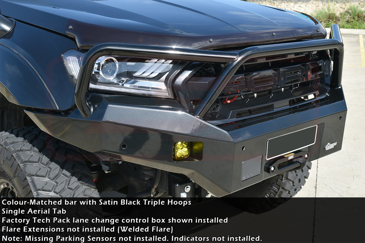 PSR Ambush Bar Ford Ranger PX MK2 8/15-7/18 Ambush Satin Black Triple ...