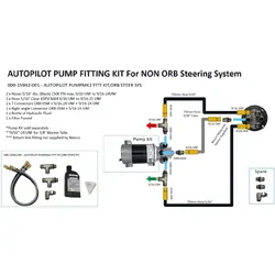 Simrad Autopilot pump fitting kit for ORB steering system