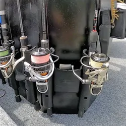 Rod Holder Dual with Caddy Black