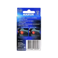 Narva 12V T20 W21W Wedge Led Globes 2700K (Blister Pack Of 2)