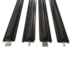 Aussie Traveller Anti-Flap Kit Pro Black & 2X Outback Explorer Curved Rafter Curvature: 55mm