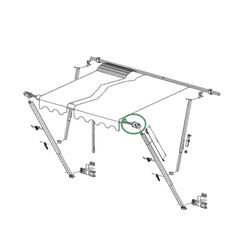 Carefree Awning Right Spring Assembly To Suit Carefree Fiesta 18ft -21ft Awnings White
