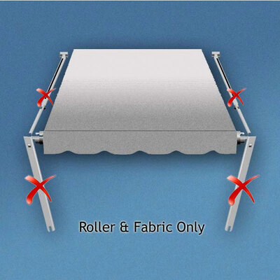 Carefree Fiesta LED Silver Shale Fade Roll Out Awning 15'