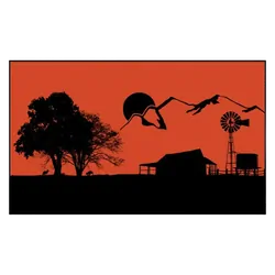 Affordable Camping Mats Annex Mat Homestead Sunset Orange/Black 5.0 x 2.4m