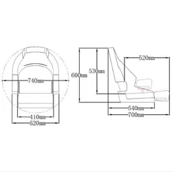 Mariner Deluxe Flip - Up Helm Seat Black/Black & Premium Grey Seat Cover Bundle