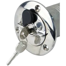 Deck Filler 316 Stainless Steel Lockable Fuel 30° Degree - 1 1/2" Nps