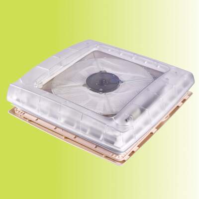 12V vent, Transparent/Cream, with insect screen and sunblock blind #200065