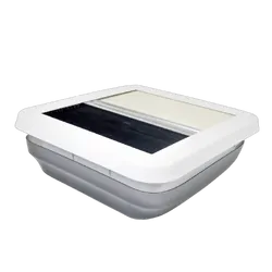 Aussie Traveller Roof Hatch 400 x 400 Smoke Black Lid