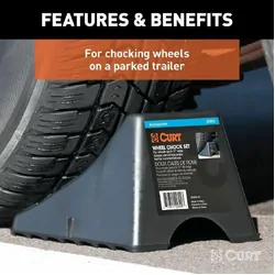 Curt Wheel Chocks - Pair. 22800