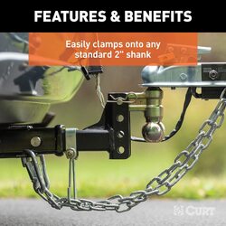 CURT Trailer Safety Chain Holder Bracket (50mm Shank)