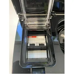 CMS 15A Single 15A Autoswitch Inlet Black w/ RCD Switch -Ip44. Jilcbbk-A