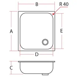 Sink Rectangle With Lid And Tap 304 Stainless Steel (Mixer Hot / Cold)