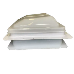 Coast to Coast 14x14 White Wind-Up Roof Vent With 12V Fan & LED