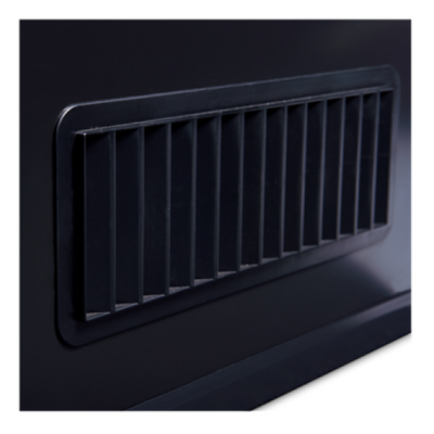 Milenco Medium Columbia Door Black/Black Frame RH (1750 x 622mm). MIL5098