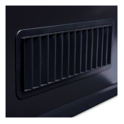 Milenco Medium Columbia Door Black/Black Frame LH (1750 x 622mm). MIL5159