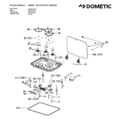 Smev Knob For Two Burner Cooktop. 105310309