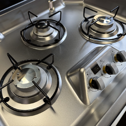 Sphere 3BNR Gas Drop In Stove & Lid With 12V Ignition - 560 x 440 x 58mm