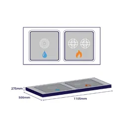 Coast To Coast Kitchen Pro Sliding Combo Unit - P/Coated & Smev Equipped. D34005