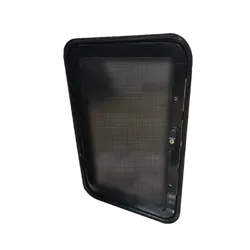 Aussie Traveller Door DC 900 x 622 Radius Top LHH Black No Vent