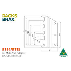 Racksbrax Xd Multi-Awn Adaptor (Triple) 9115
