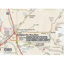 Nullarbor Plain - Western Map - Kalgoorlie to Border Village