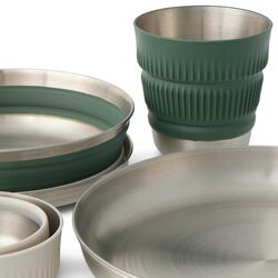 SEA TO SUMMIT Detour Stainless Steel Collapsible Dinnerware Set - [6 Piece)