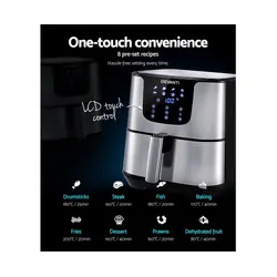 Devanti Air Fryer LCD Fryers Oil Free Oven Airfryer Kitchen Healthy Cooker 7l