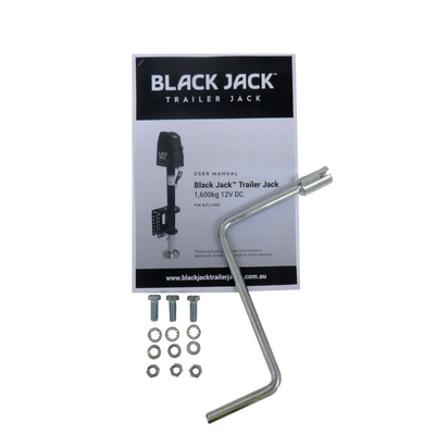 Black Jack 12V Electric Trailer Jack with Clamp & Harness Kit