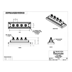 Blue Sea Systems Busbar 600A 4 Terminal 3/8