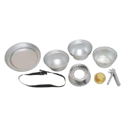 Wildtrak Aluminium Camping Cook Set With Alcohol Burner
