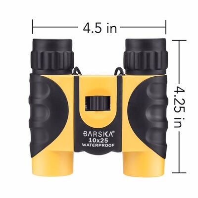 BARSKA 10x25mm Colorado Yellow Waterproof Compact Binoculars