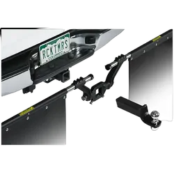 Clearview Rock Tamers 2.5" Hub Mudflap System Matte Black/Stainless Steel Trim Plates(Includes 1 x 850mm Mesh Insert)