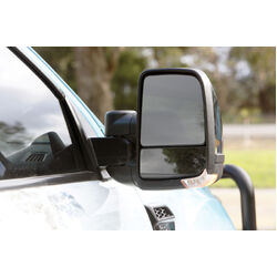 Clearview Towing Mirrors [Next Gen, Heat, Cam Provision, Pwr-Fold, BSM, Mem, OAT, PudLight, Indic., Elec, Raw] for Ford F-150 LARIAT 23 (MY23.5) - on