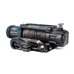 Carbon 12K - 12000lb Winch V3X with MegaPro Hook - Black