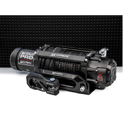Carbon Scout Pro - 10000lb Winch V3 with Mega Pro Winch Hook - Red