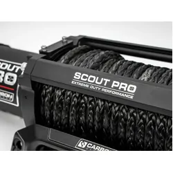 Carbon Scout Pro - 15000lb Winch V3 with Mega Pro Winch Hook - Black