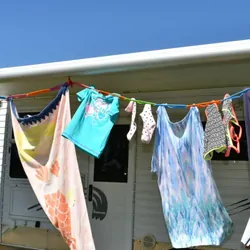 Slide N' Dry Pegless Clothesline Rainbow