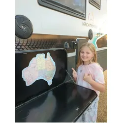 Adventure Awaits Map Of Australia Sticker - UV Outdoors Sticker