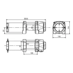 Mean Mother Peak ATV 3500lb Winch [ Type:Wire Cable ]