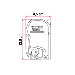 Fiamma F45 S Awning Royal Grey 4.0m w/ White Case