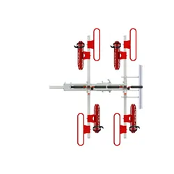 Gripsport GS4+ 4-Bike Tow Bar Rack With Light Assembly Extended Square Hitch 7Pin Large Round