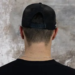 Trucker Hat Twill Snapback (Black)