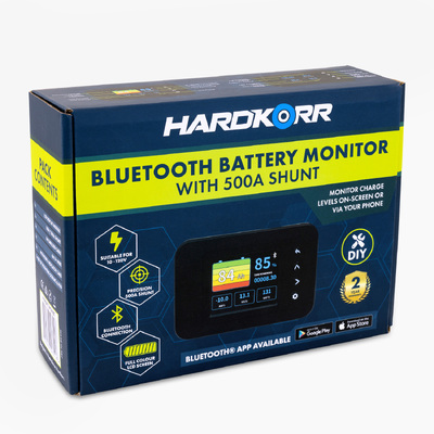 Hardkorr Bluetooth Battery Monitor with High-Precision 500A Shunt