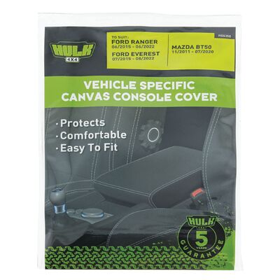 Hulk 4x4 Canvas Console Cover To Suit Ford Px1 2 & 3 Ranger / Mazda Bt-50