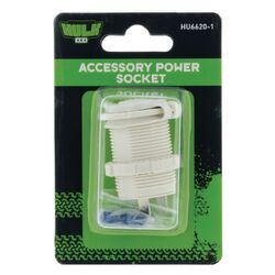 Hulk 4x4 Accessory Power Socket White 12/24V 20A @12V Non Led