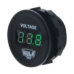 Hulk 4x4 Voltmeter 5-30V Dc Green Led 29Mm Dia